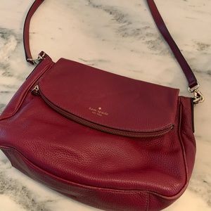 Kate Spade crossbody purse-wine color